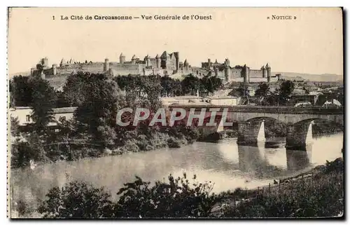 CArcassonne Cartes postales Vue generale de l'ouest
