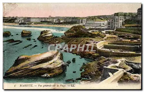 Biarritz Cartes postales Vue generale sur la plage