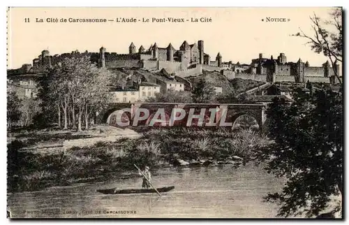 Cite de CArcassonne Cartes postales L'aude Le pont vieux la cite