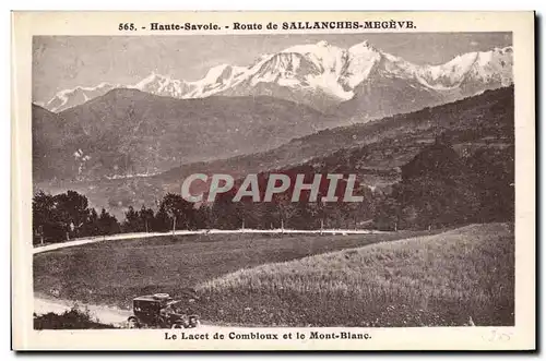 Cartes postales Route de Sallanges Le lacet de Combloux et le Mont Blanc