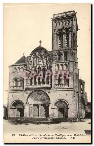 Vezelay Cartes postales Basilique de la Madeleine