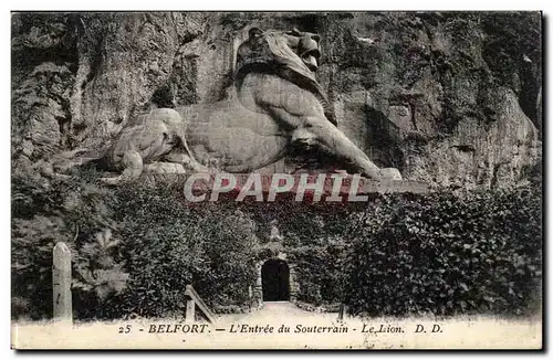 Belfort Ansichtskarte AK l&#39entree du souterrain Le lion