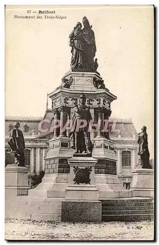 Belfort Cartes postales Monument des TRois sieges