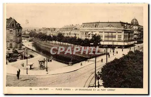Belfort Cartes postales Place Corbis La savoureuse et le pont Carnot