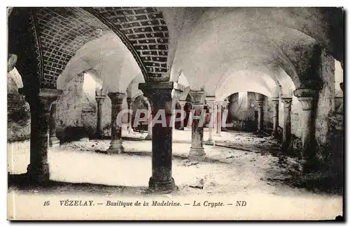 Vezelay Ansichtskarte AK Basilique de la madeleine La crypte