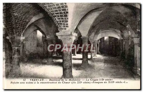 Vezelay Ansichtskarte AK Basilique de la Madeleine la crypte