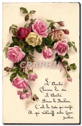 Cartes postales Fantaisie Fleurs