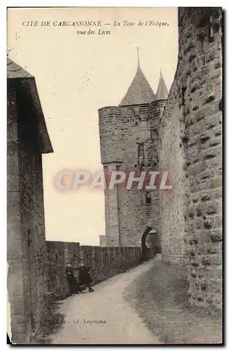 Cite de Carcassonne Cartes postales La tour de l&#39eveque vue des lices