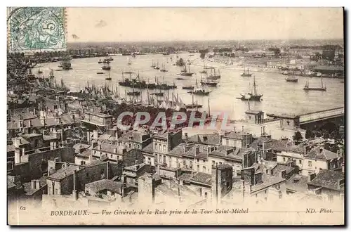 Bordeaux Ansichtskarte AK Vue generale de la rade prise de la tour Saint Michel