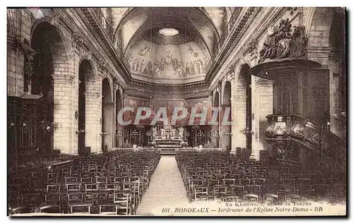Bordeaux Cartes postales Interieur de l'eglise Notre DAme