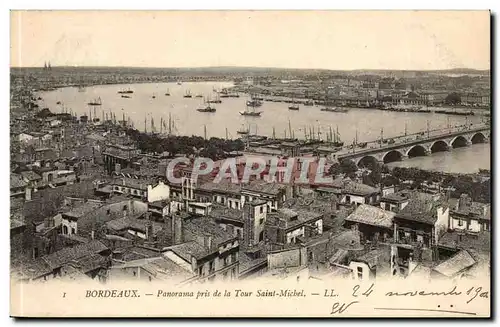 Bordeaux Ansichtskarte AK Panorama pris de la Tour St michel