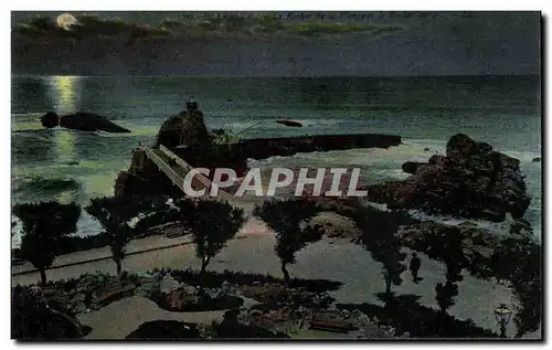 Biarritz Cartes postales Le rocher de la Vierge et la roche perce