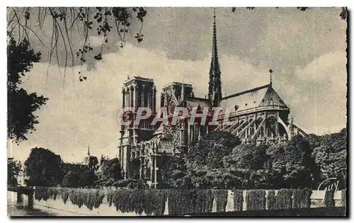 Paris Ansichtskarte AK Abside de la cathedrale Notre Dame