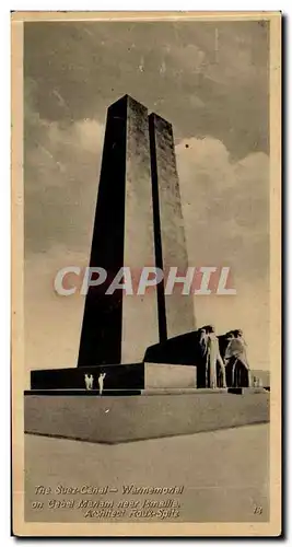 Egypt Egypte Suez Canal Ansichtskarte AK Monument a la defense du canal pres Ismalila