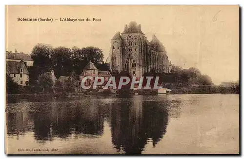 Solesmes Cartes postales L&#39abbaye vue du pont