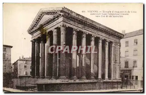 Vienne Cartes postales Temple d&#39Auguste et de Livie construit sous l&#39empereur Claude vers l&#39an 41 de no