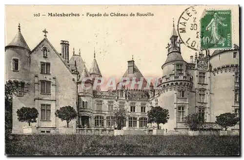 Maslesherbes Ansichtskarte AK Facade du chateau de Rouville