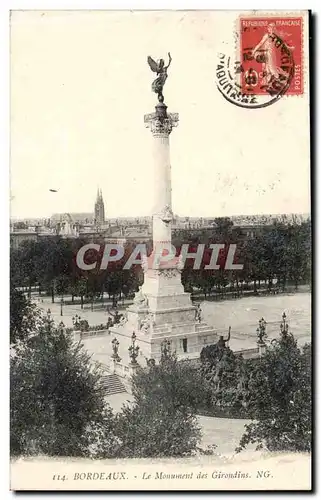 Bordeaux Cartes postales Le monument des Girondins