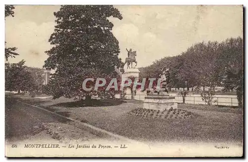 Montpellier - Les jardins du Peyrou - Ansichtskarte AK