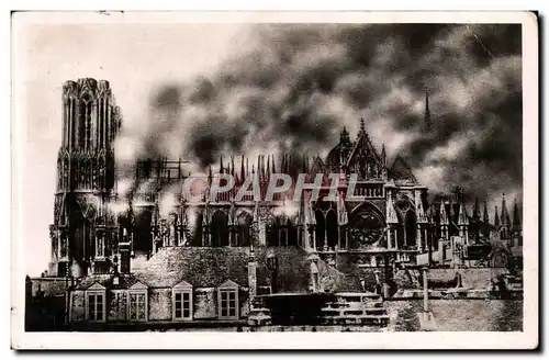 Reims - Photographie authentique de la Cathedrale - Cartes postales