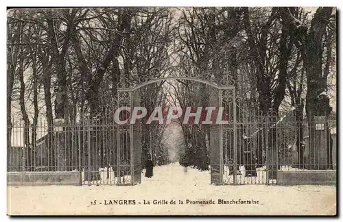 Langres - La Grille de la Promenade Blanchefontaine - Cartes postales