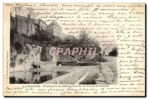 Langres - Fontaine et Abreuvoir de la Porte St Didier - Cartes postales