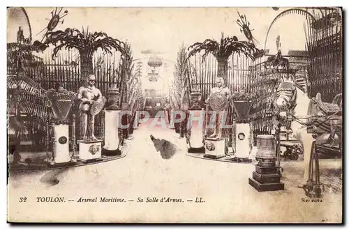 Toulon Cartes postales Arsenal militaire Sa salle d'armes