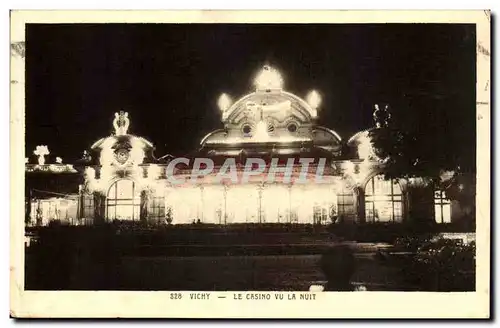 Vichy Cartes postales Le casino vu de nuit