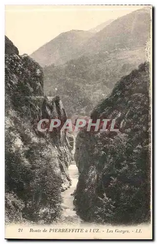 Route de Pierrefitte a Luz Ansichtskarte AK Les gorges