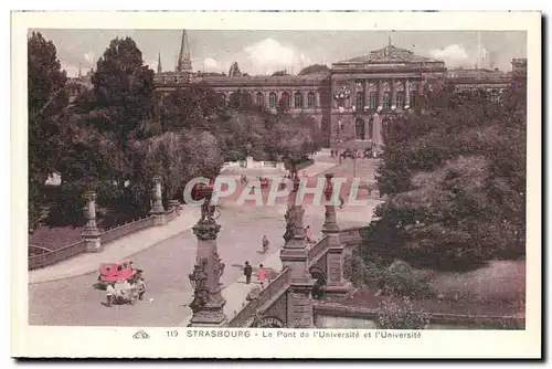 Strasbourg Cartes postales Le pont de l'universite et l'universite