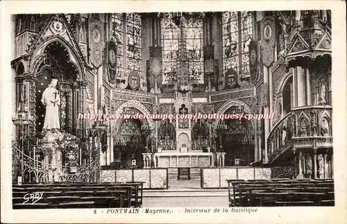 Pontmain - Interieur de la Basilique - Cartes postales