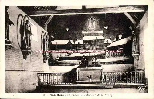Pontmain - Interieur de la Grange - Cartes postales