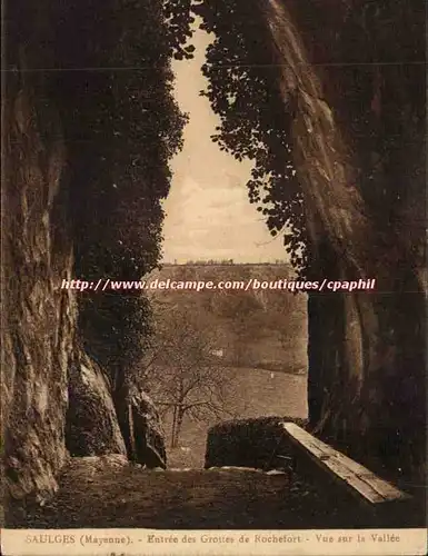 saulges - Entree des Grottes de Rochefort - Vue sur la Valee - Cartes postales