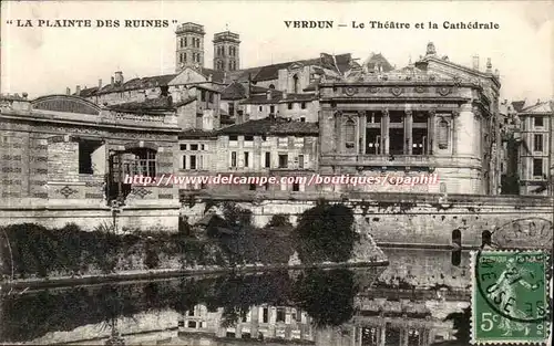 Verdun - la Plainte des Ruines - Verdun Le Theatre et la Cathedrale - Cartes postales