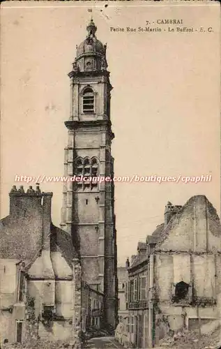CAmbrai Cartes postales Petite rue St martin Le beffroi