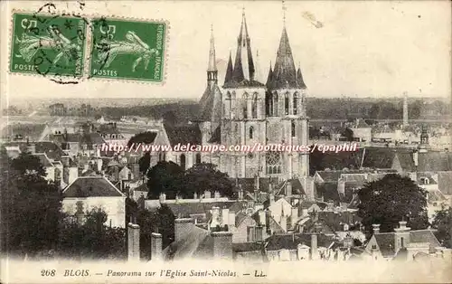 BLois Cartes postales Panorama sur l&#39eglise Saint Nicolas