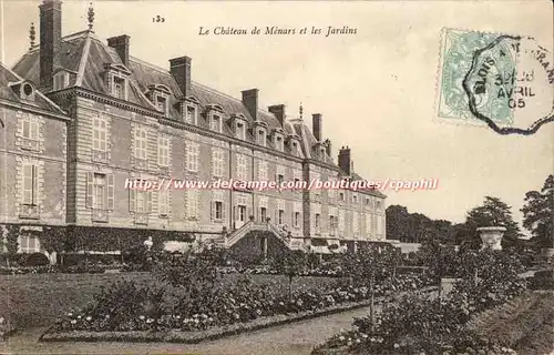 Cartes postales Chateau de Menars et les jardins