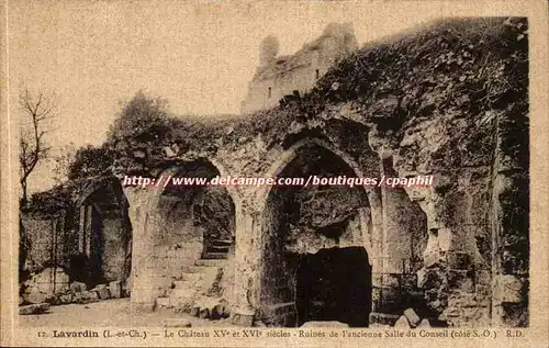 Lavardin Cartes postales Le chaetau Ruines de l&#39ancienne salle du conseil