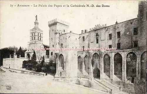 Avignon Cartes postales palais des papes et la cathedrale