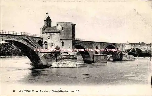 Avignon Cartes postales le pont Saint Benezet