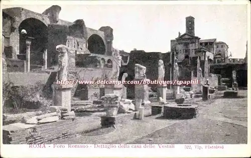 italie italia Roma Cartes postales Foro Romano Dettaglio della casa delle Vestali