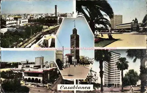Maroc Cartes postales Casablanca Palais de justice MArast Services municipaux Place Lyautey Mosquee