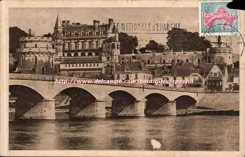 Amboise Cartes postales La chateau et le pont