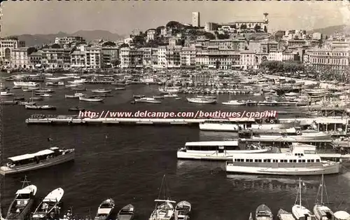 Cannes Cartes postales Le port et le Suquet vus du casino municipal