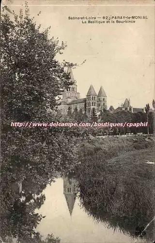 Paray le Monial Cartes postales La basilique et le Bourbince