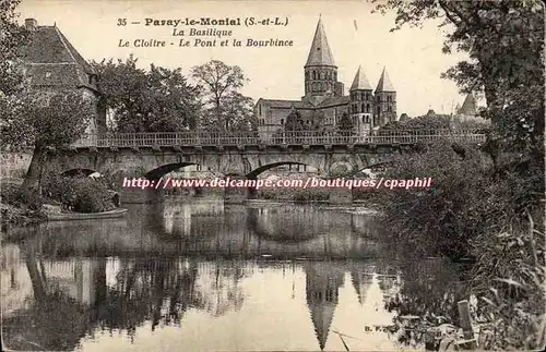 Paray le Monial Cartes postales La basilique Le Cloitre et la Bourbince