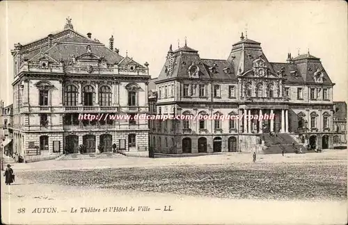 Autun Ansichtskarte AK Le theatre et l&#39hotel de ville