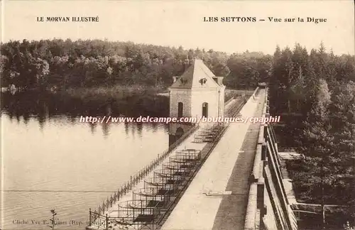 lac des Settons Cartes postales Vue sur la digue