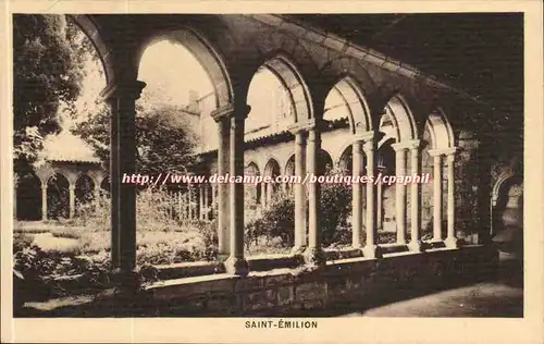 Cartes postales Saint EMilion Vue d'ensemble des cloitres de la collegiale 12eme
