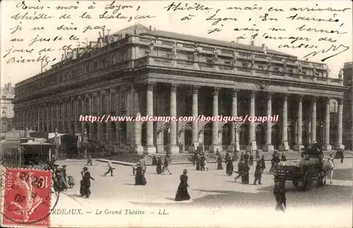 Bordeaux Ansichtskarte AK Le grand theatre (tramway tres animee)